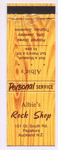 Matchbook cover albie rock - cover, albie's
