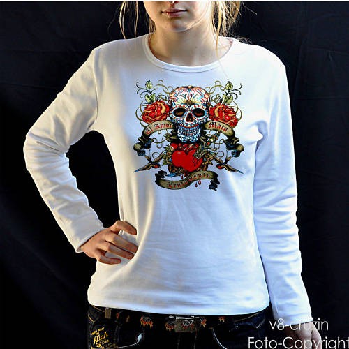 Damen girl shirt tattoo - shirt,