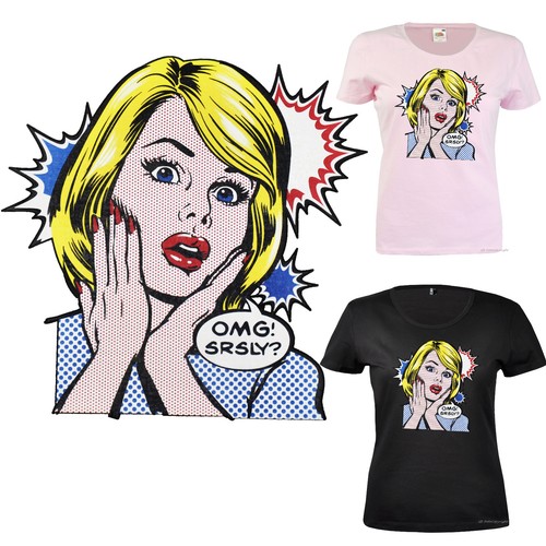 Comic damen shirt slogan - damen,